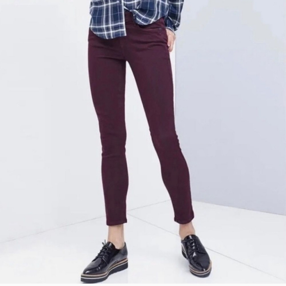 PAIGE Verdugo Low Rise Ankle Jeans in Vamp Red Size 28 NWT - Picture 3 of 15